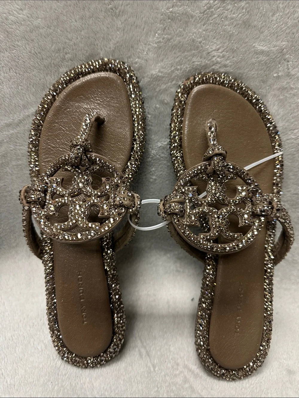 Tory Burch Miller Knotted Pavé Thong Sandals Size 6